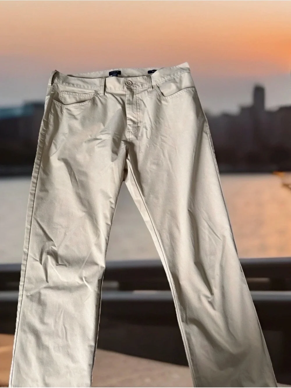 J. Crew 770 Flex Men's Size W32-L32 Slim Fit 5-Pockets Pants. Tan. Great Cond.